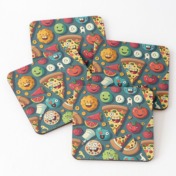 Item preview, Weird Funny Monster Food Cartoon Pattern Digital Painting designed and sold by CodeAndColors.