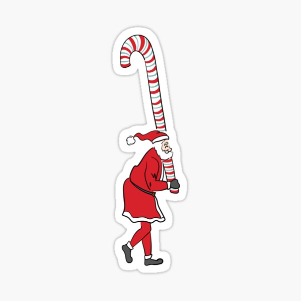 Item preview, Santa Caber Toss Candy Cane designed and sold by LizCaityArt.