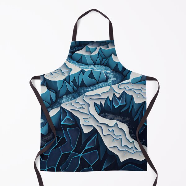 Item preview, Abstract Cartoon Winter Canyon Snow Landscape Digital Painting designed and sold by CodeAndColors.