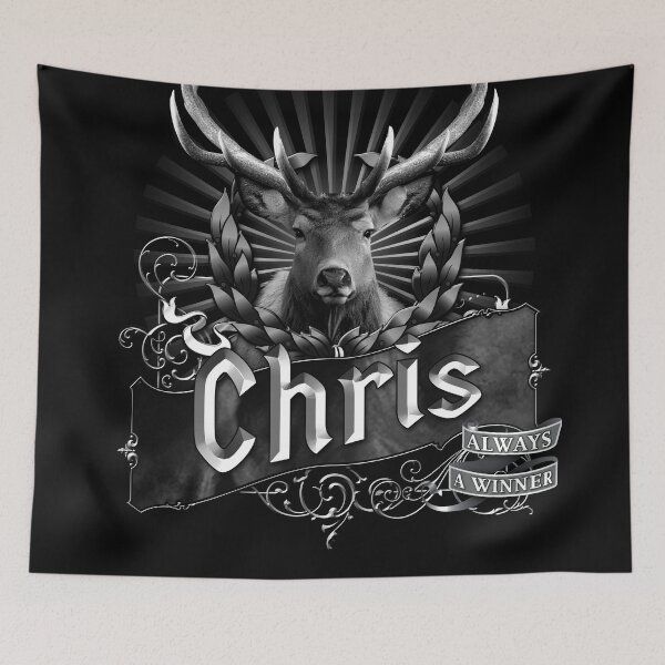 Item preview, Old-Timey Deer/Buck Label with Chris on it: A Vintage-Inspired Piece of Badassery designed and sold by PlaTolstoy.
