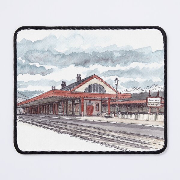 Item preview, Aviemore Train Station Watercolour designed and sold by Tom Napper Design.