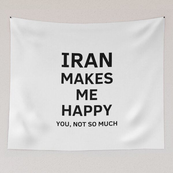 Aperçu de l'œuvre IRAN MAKES ME HAPPY - Design persan (iranien) créée et vendue par Persian Pride Official.
