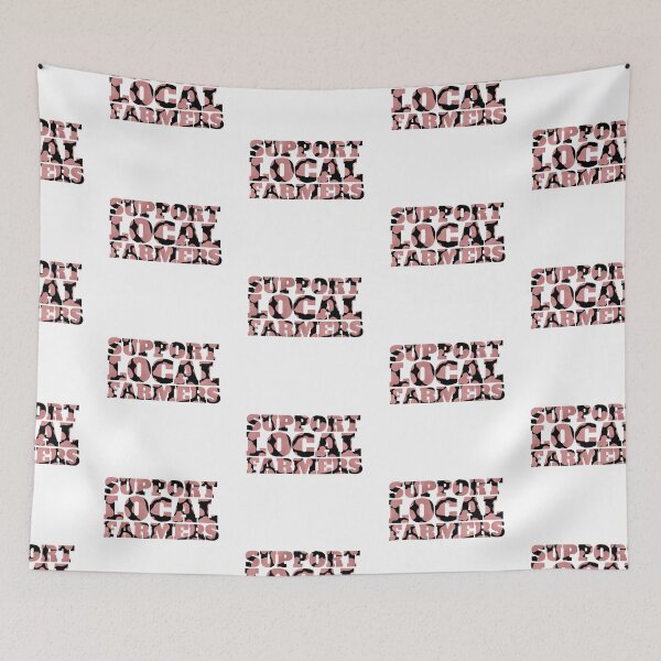 Item preview, Support your local farmers Cow print design designed and sold by FarmsteadAcers.