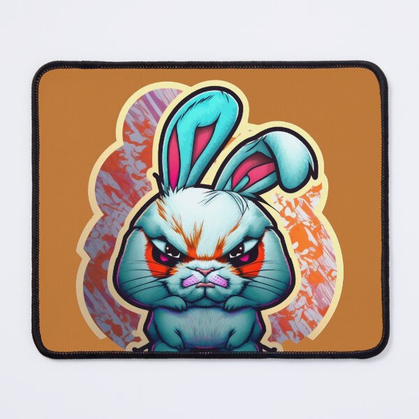 Item preview, Angry Bunny Sticker designed and sold by Depressed-Bunny.