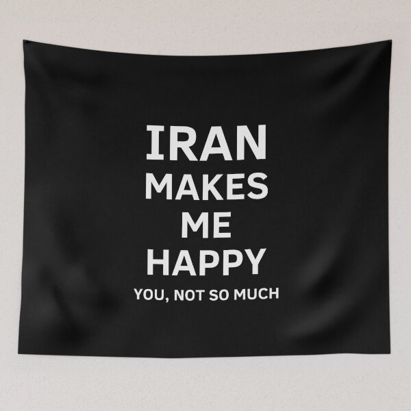 Aperçu de l'œuvre IRAN MAKES ME HAPPY - Design persan (iranien) créée et vendue par Persian Pride Official.