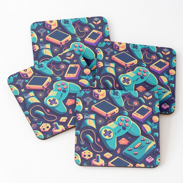 Item preview, Flat Fun Gaming Controller Pattern Digital Painting designed and sold by CodeAndColors.