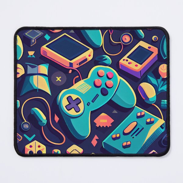 Item preview, Flat Fun Gaming Controller Pattern Digital Painting designed and sold by CodeAndColors.