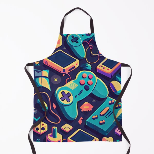 Item preview, Flat Fun Gaming Controller Pattern Digital Painting designed and sold by CodeAndColors.