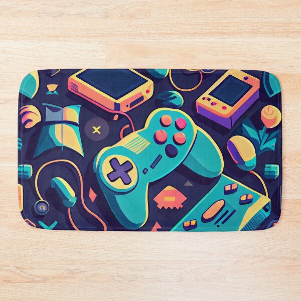 Item preview, Flat Fun Gaming Controller Pattern Digital Painting designed and sold by CodeAndColors.