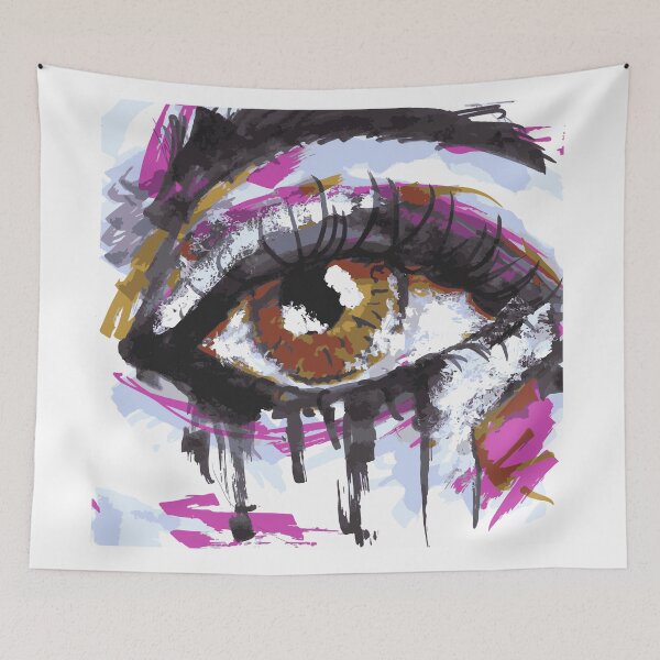 Item preview, Eye abstract aesthetic merkers scribble designed and sold by Hekkoto.