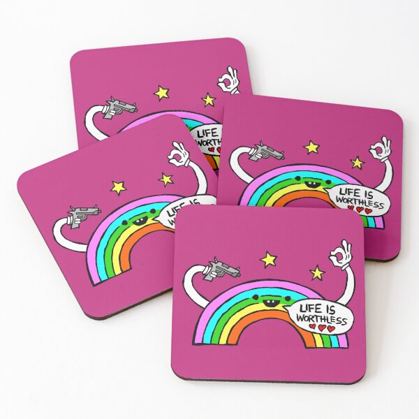 Item preview, Satire Rainbow "Life is worthless" designed and sold by RAWWR.