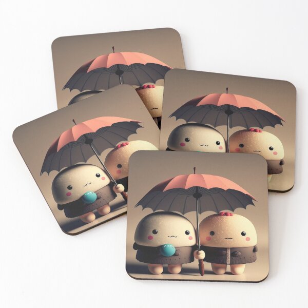 Item preview, Cute anime couple holding an umbrella  designed and sold by GoBeyondChannel.
