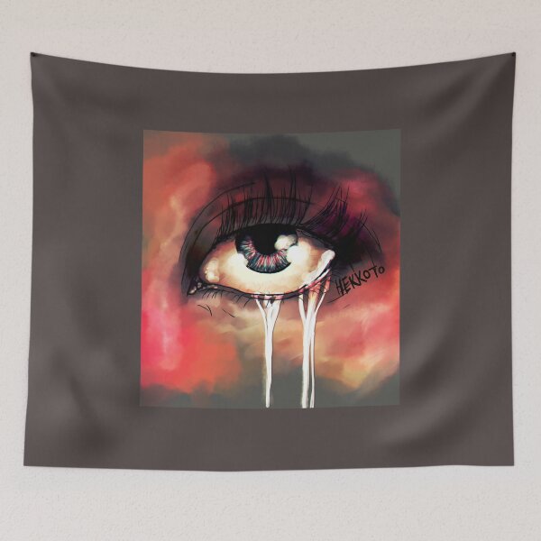 Item preview, Eye beautiful aesthetic art pretty crying eye designed and sold by Hekkoto.