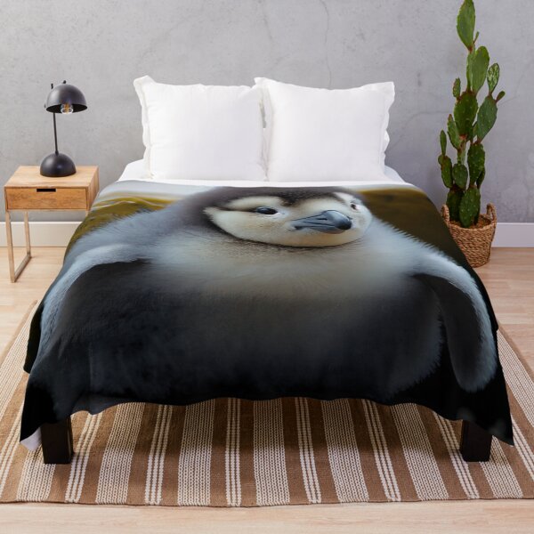 Item preview, Happy Cute Little Baby Penguin Relaxing Digital Painting designed and sold by CodeAndColors.