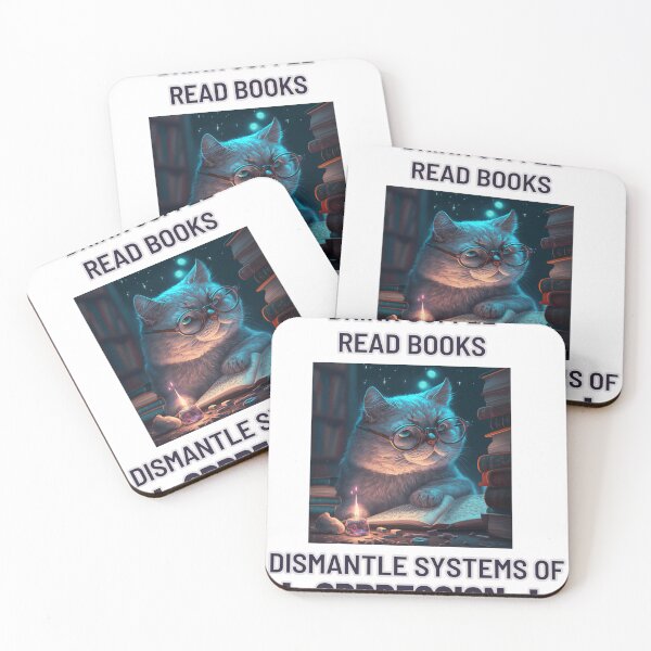 Item preview, Drink Coffee Read Books Dismantle Systems Of Oppression Cat designed and sold by Esc4n0r.