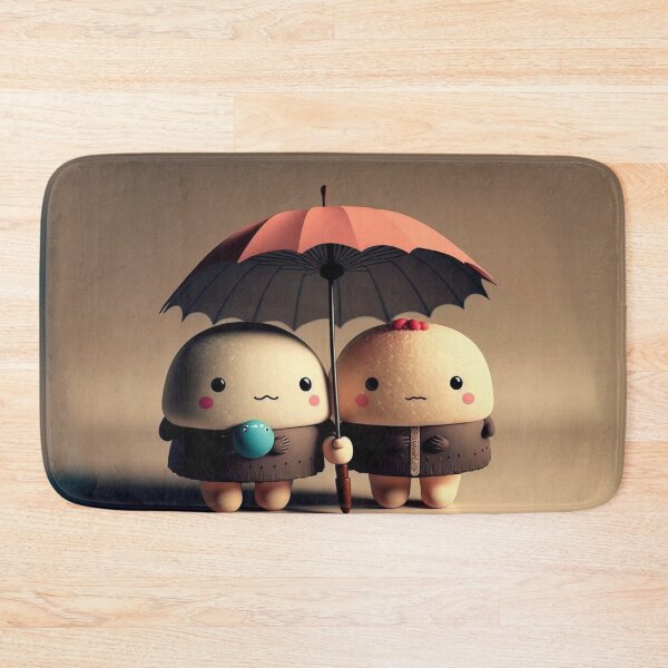 Item preview, Cute anime couple holding an umbrella  designed and sold by GoBeyondChannel.