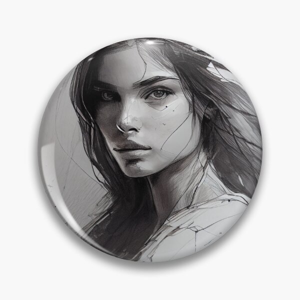 Artikelvorschau, Sketch of Pretty Model Girl Digital Painting entworfen und verkauft von CodeAndColors.