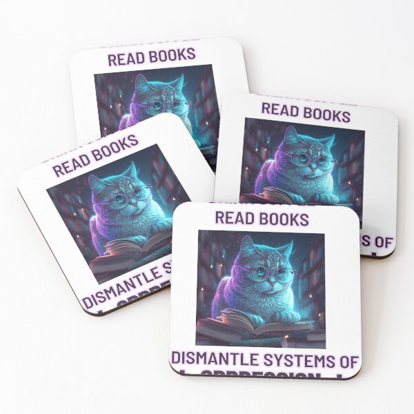 Item preview, Drink Coffee Read Books Dismantle Systems Of Oppression Cat designed and sold by Esc4n0r.
