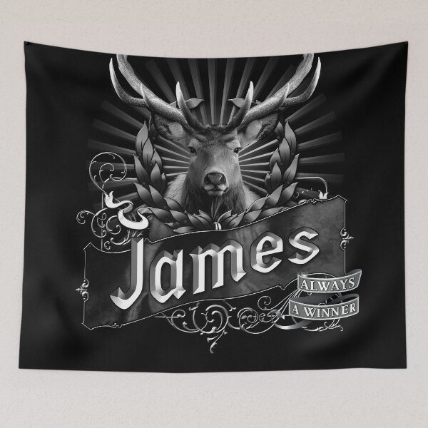 Item preview, Old-Timey Deer/Buck Label with James on it: A Vintage-Inspired Piece of Badassery designed and sold by PlaTolstoy.