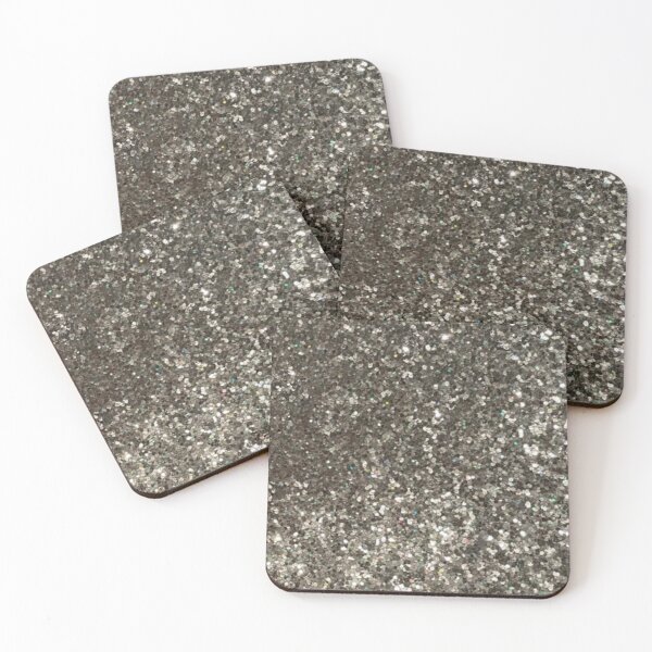 Item preview, Silver Glitter Sparkles Illusion Faux Texture Effect designed and sold by kattakitty.