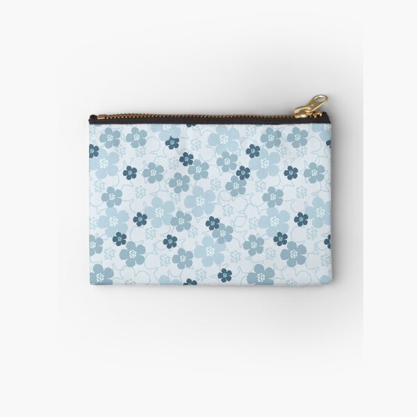 Item preview, Cherry Blossoms Large Blue Flower Power Retro Pattern designed and sold by Blue Daisy Studio.