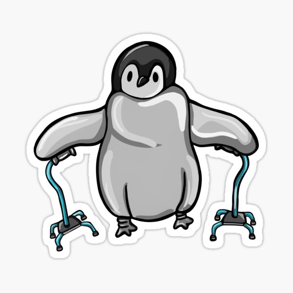 Item preview, Penguin with 4 Point Cane designed and sold by InclusiveDinos.