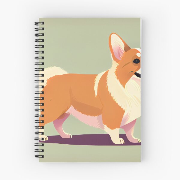 Item preview, Flat Happy Corgi Cartoon Digital Painting designed and sold by CodeAndColors.