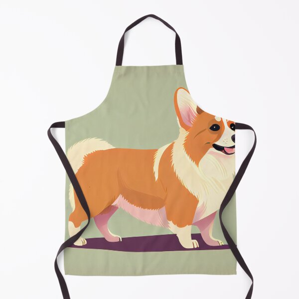 Item preview, Flat Happy Corgi Cartoon Digital Painting designed and sold by CodeAndColors.