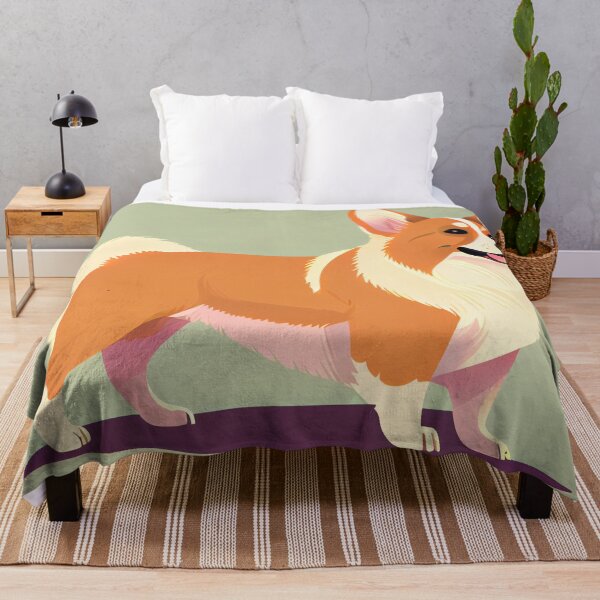 Item preview, Flat Happy Corgi Cartoon Digital Painting designed and sold by CodeAndColors.