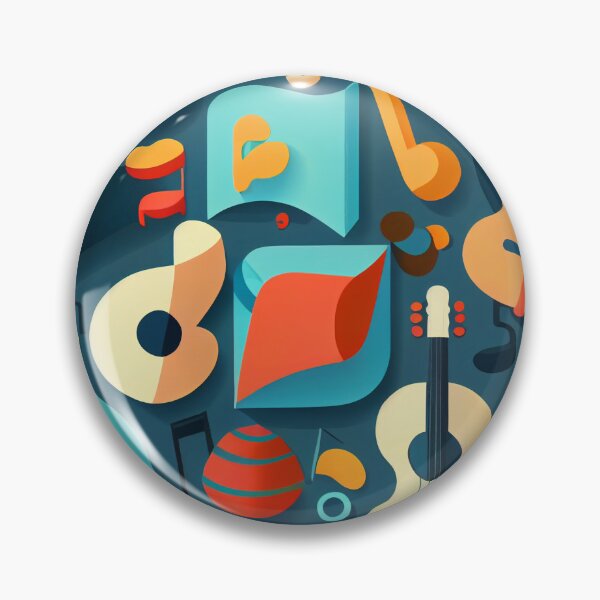 Artikelvorschau, Bright Vibrant Music and Guitar Pattern Digital Painting entworfen und verkauft von CodeAndColors.