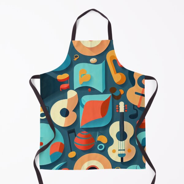 Artikelvorschau, Bright Vibrant Music and Guitar Pattern Digital Painting entworfen und verkauft von CodeAndColors.