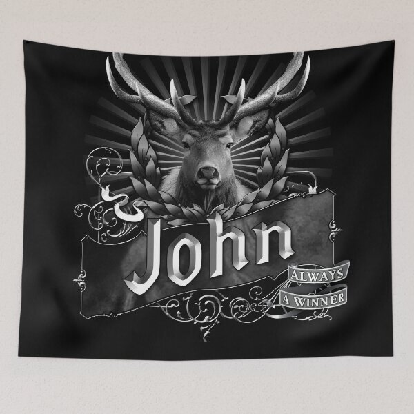 Item preview, Old-Timey Deer/Buck Label with John on it: A Vintage-Inspired Piece of Badassery designed and sold by PlaTolstoy.