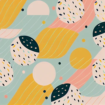 Vorschaubild zum Design Vintage Geometric Pastel Pattern Print Digital Painting von CodeAndColors