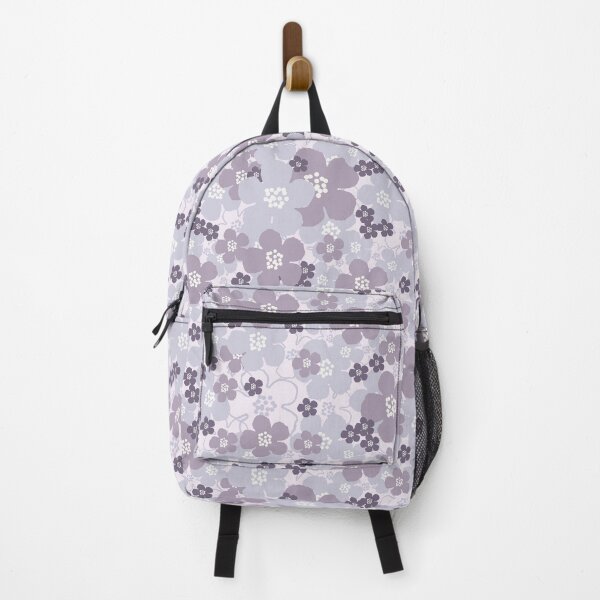 Item preview, Cherry Blossoms Large Purple Flower Power Retro Pattern designed and sold by Blue Daisy Studio.