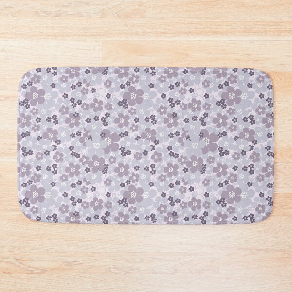 Item preview, Cherry Blossoms Large Purple Flower Power Retro Pattern designed and sold by Blue Daisy Studio.