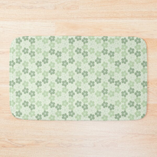 Item preview, Cherry Blossoms Large Green Flower Power Retro Pattern designed and sold by Blue Daisy Studio.