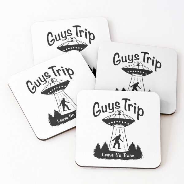 Item preview, Guys Trip Alien - Guys Trip Bigfoot - Leave No Trace Bigfoot & Alien - Black & White designed and sold by EcoElsa.