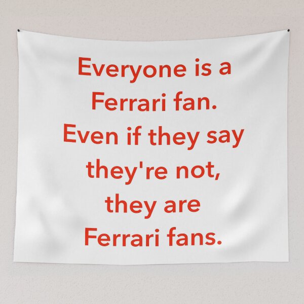 Item preview, Everyone is a Ferrari Fan - Seb V. designed and sold by lunarrcreations.