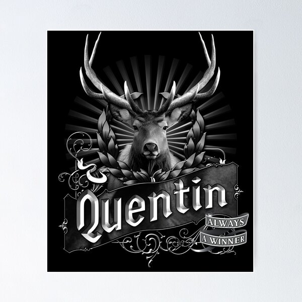 Item preview, Old-Timey Deer/Buck Label with Quentin on it: A Vintage-Inspired Piece of Badassery designed and sold by PlaTolstoy.