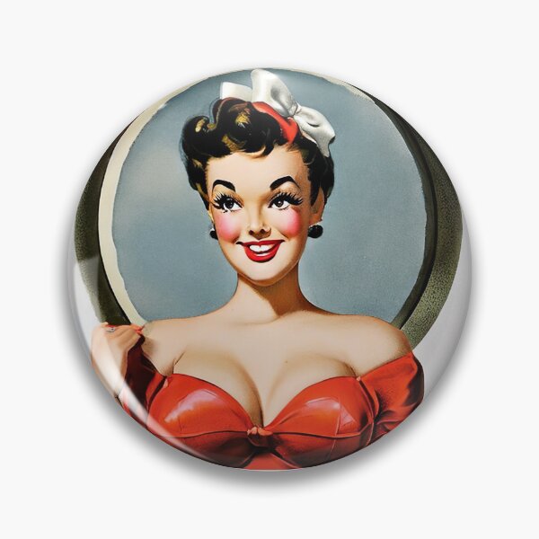 Item preview, Smiling Pinup Girl designed and sold by cutestpinups.