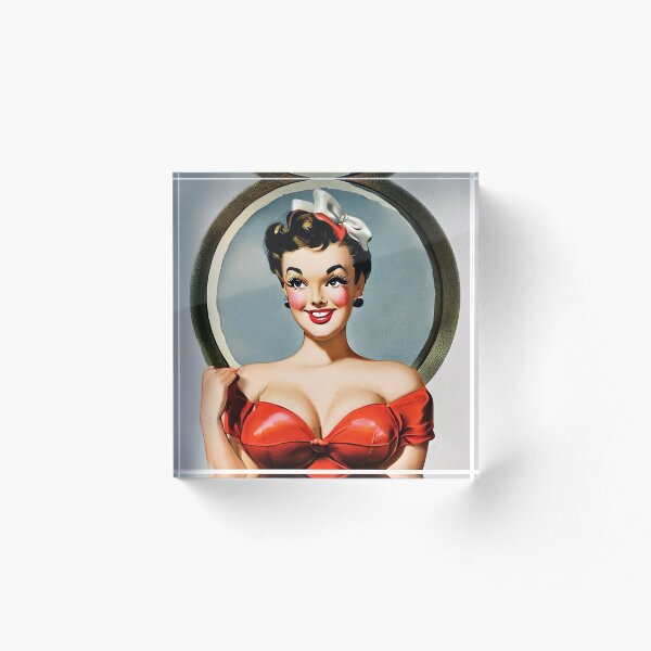 Item preview, Smiling Pinup Girl designed and sold by cutestpinups.