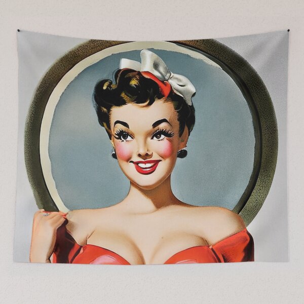 Item preview, Smiling Pinup Girl designed and sold by cutestpinups.