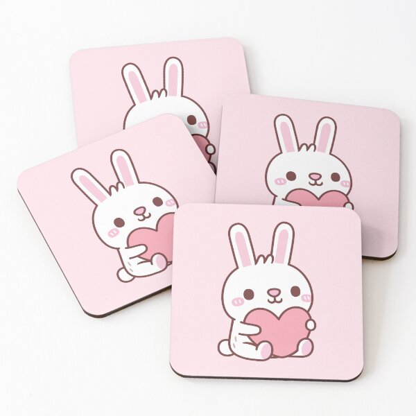 Item preview, Cute White Bunny Hugging Heart Doodle designed and sold by rustydoodle.