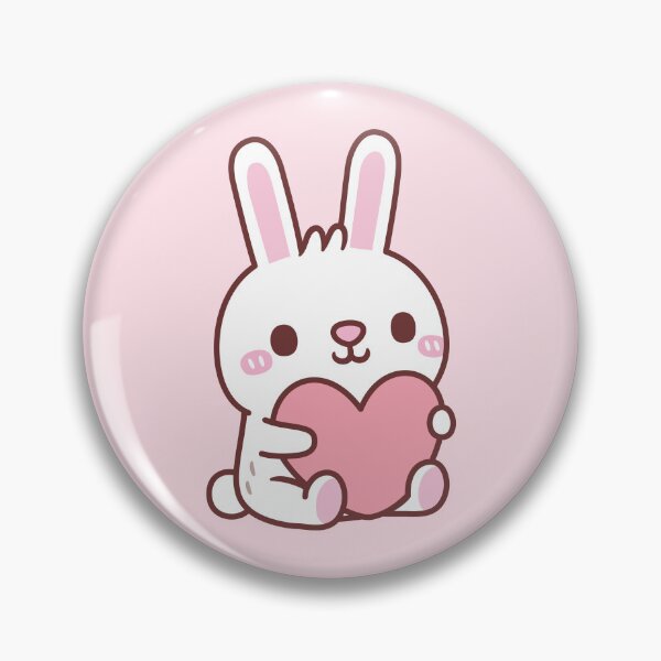Item preview, Cute White Bunny Hugging Heart Doodle designed and sold by rustydoodle.