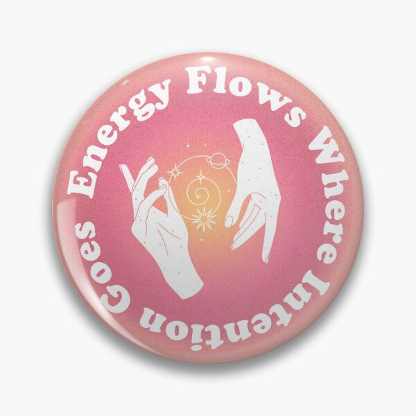 Item preview, Energy Flows Where Intention Goes Aura Grainy Gradient designed and sold by stickersworld31.