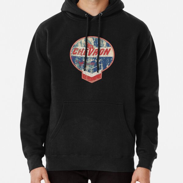 Vintage Chevron oil and gas sign Pullover Hoodie