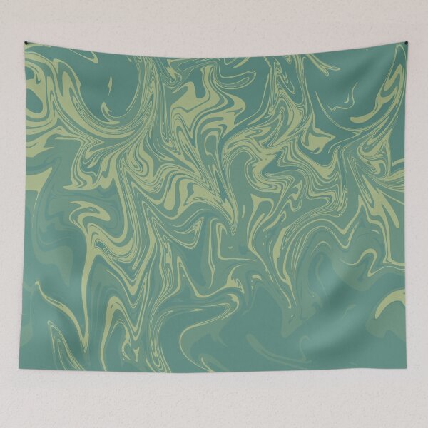 Item preview, Chromatic Aberration Intricate Green Acrylic Pour designed and sold by ana-celeste.