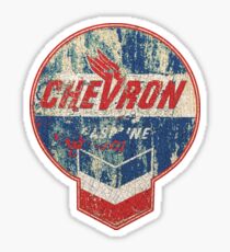 Vintage Chevron oil and gas sign Sticker