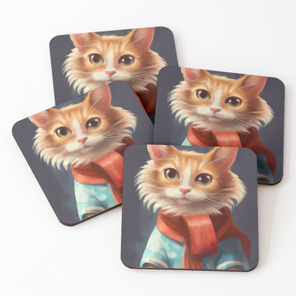 Item preview, Timi - Ginger Cat In Scarf  designed and sold by umi ♡.