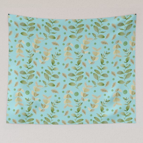 Item preview, Soft and Subtle Watercolor Leaves Patern in Gold and Green Spring Aesthetic designed and sold by Ching Teoh.